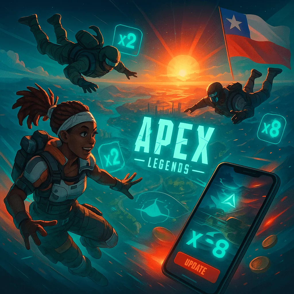 Escena de batalla en Apex Legends con usuarios realizando apuestas en Pin Up Bet.