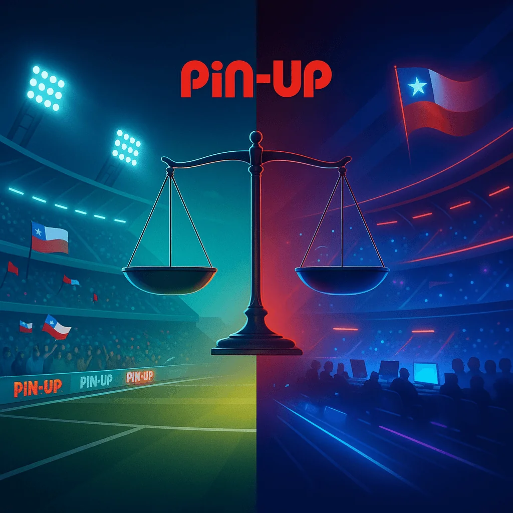 Comparación visual entre apuestas tradicionales deportivas y apuestas de eSports en Pin Up Bet.